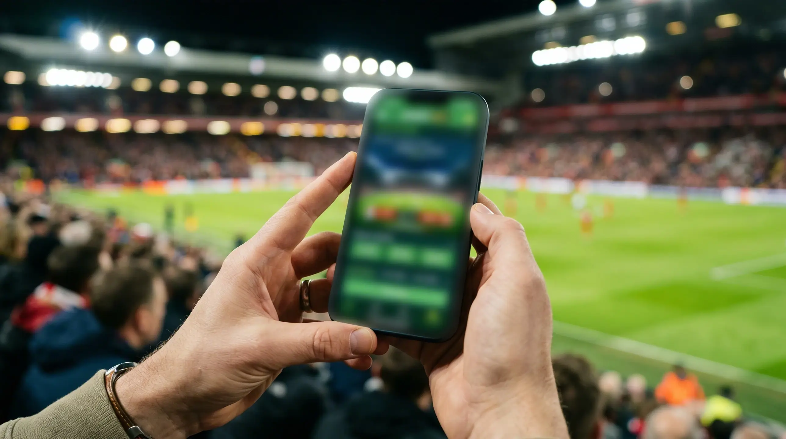 Pantalla de aplicación móvil mostrando opción de cashout en apuesta de fútbol